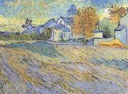 Vincent Van Gogh View of the Church of Saint-Paul de-Mausole (nn04) oil on canvas